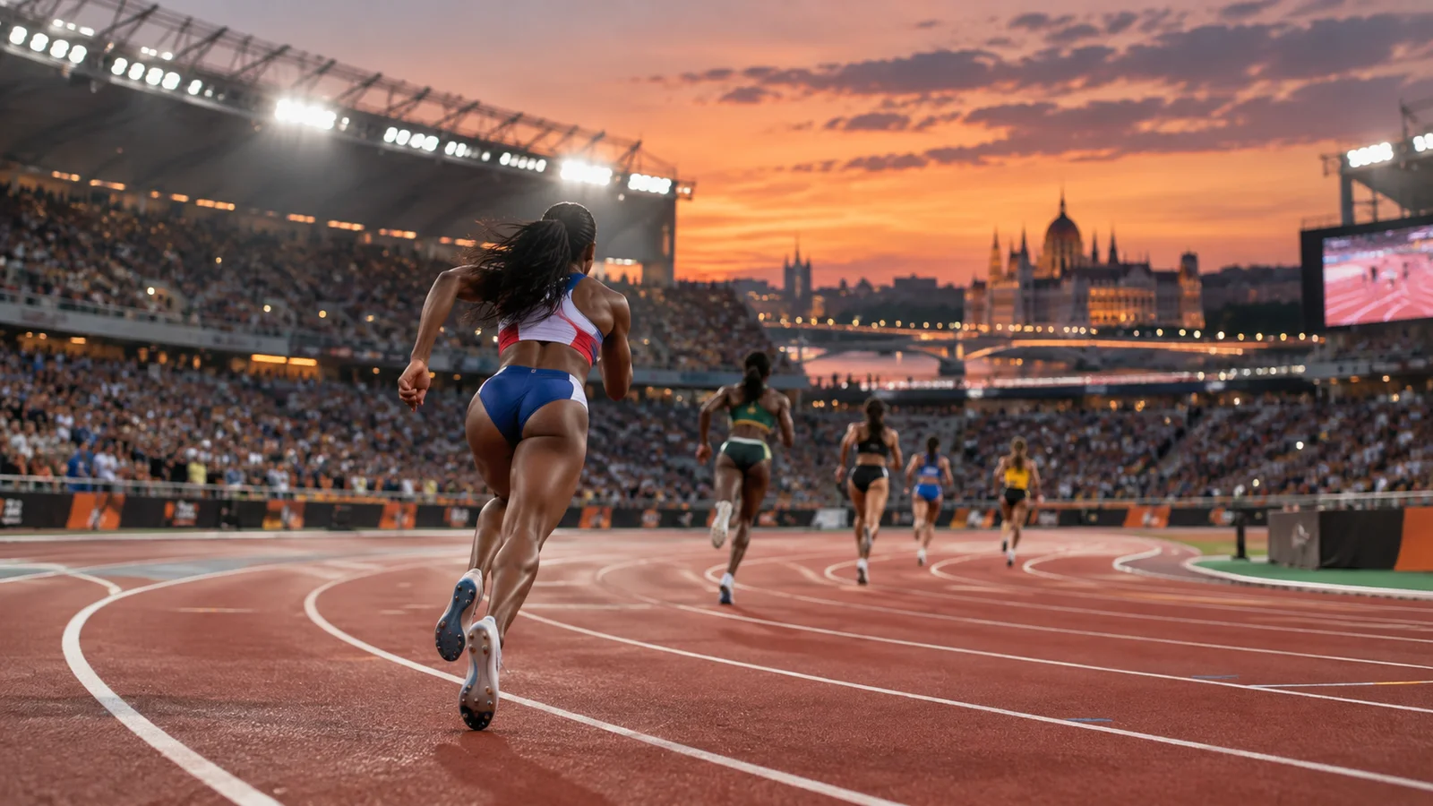 Atleta dominicana compite en una prueba internacional de 400 metros